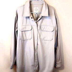 STOOSH Faux Leather Shacket